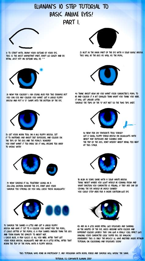 Tutorial: Anime eyes part 1 by Elianan on DeviantArt