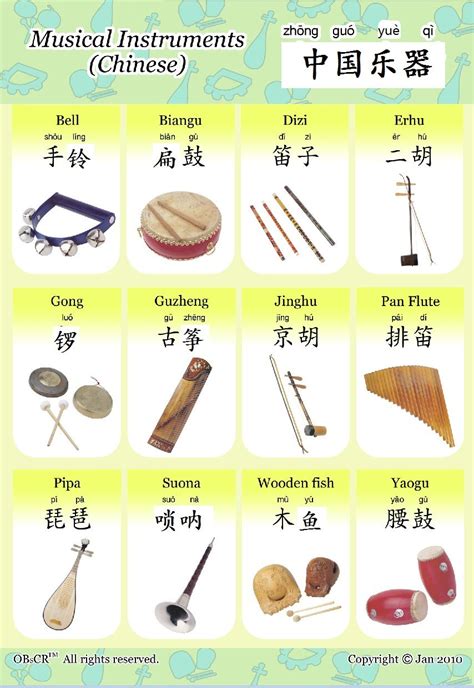 中国乐器 chinese musical instruments | Giáo dục, Trung quốc, Từ vựng