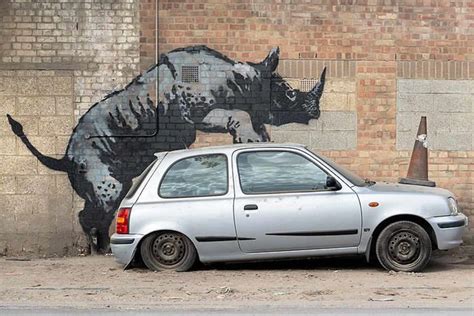 Banksy Unveils New Rhino Mural as 8th Art Piece in His Animal-Themed Collection That Has Popped ...