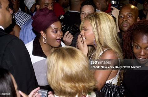 Singer Jill Scott yells "Surprise!" as Beyonce Knowles of Destiny's... News Photo - Getty Images