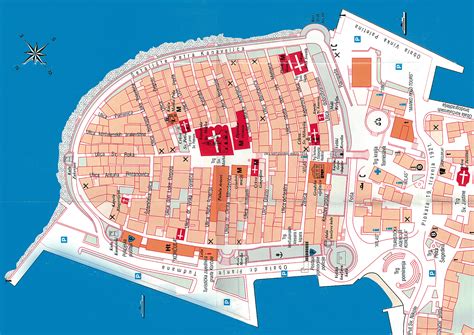 Map of Korcula Old Town - KorculaINFO.com