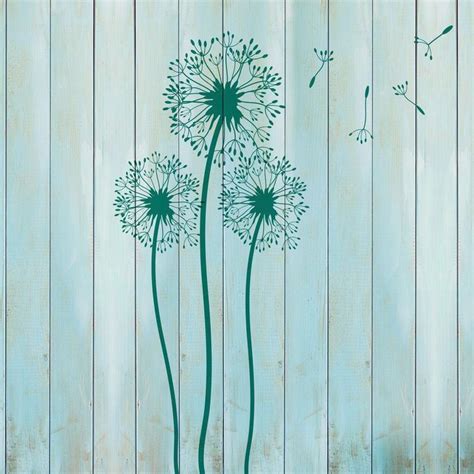 Dandelion Stencil | Fence art, Stencil wall art, Garden mural