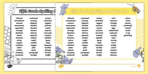 big words for spelling bee - MickelaAymen