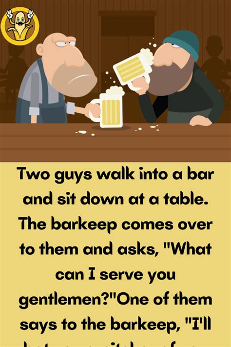 2 Guys Walk Into A Bar Jokes | Freeloljokes