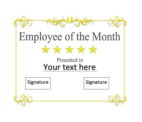 30+ Printable Employee of the Month Certificates in 2020 | Certificate templates, Free printable ...