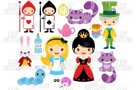 Alice in Wonderland Clipart Graphic by ClipArtisan · Creative Fabrica