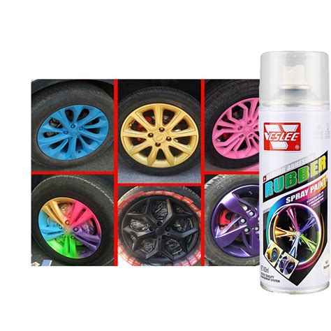 Veslee Wheel Maintenance Multi-Colors Peelable Rubber Paint Spray ...