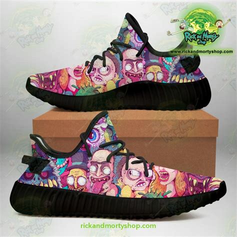 Rick and Morty Watercolor YZ Sneakers - Rick and Morty Shop