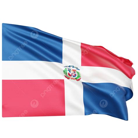 Dominican Republic Flag Waving, Dominican Republic Flag With Pole, Dominican Republic Flag ...