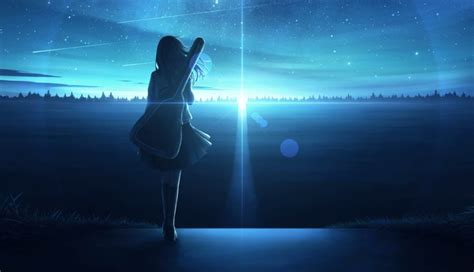 1336x768 Resolution Lonely Anime Girl in Sunset HD Laptop Wallpaper ...