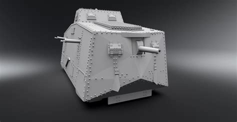 A7V Tank Scale model 3D model 3D printable | CGTrader