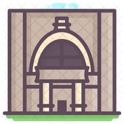 Ajanta Caves Icon - Download in Colored Outline Style