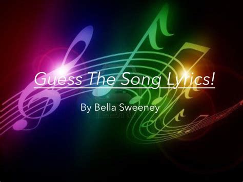 Guess The Song Lyrics! Free Activities online for kids in 5th grade by ...