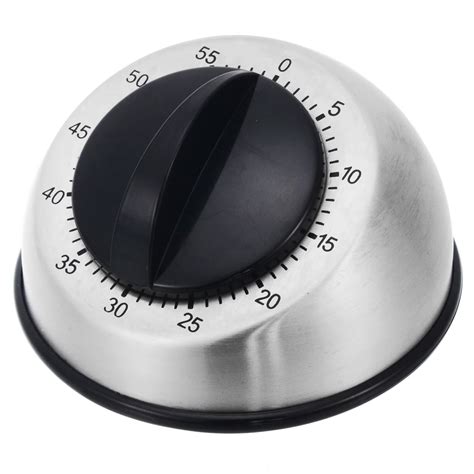 Stainless Steel Kitchen Cooking Timer 60 Minutes Long Ring Bell Alarm ...