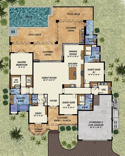 Plan 548-13 - Houseplans.com | Beach style house plans, Beach house plans, Dream house plans