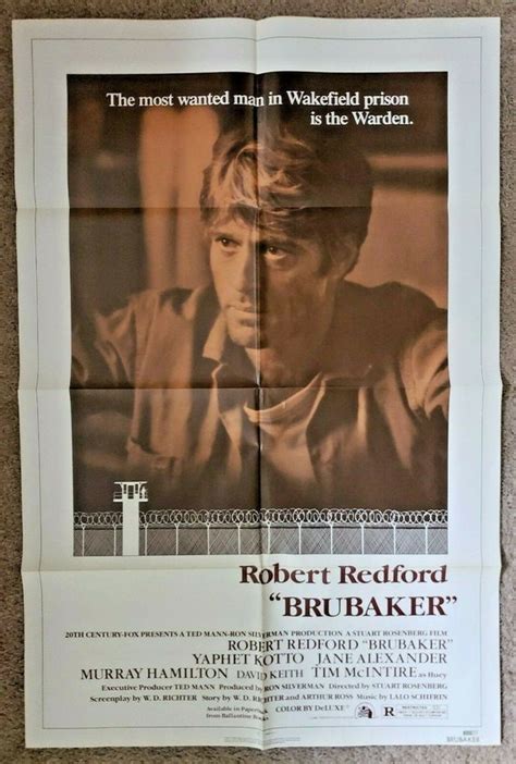 1980 Brubaker Original Movie Poster Robert Redford 27x40 P-4 - Etsy