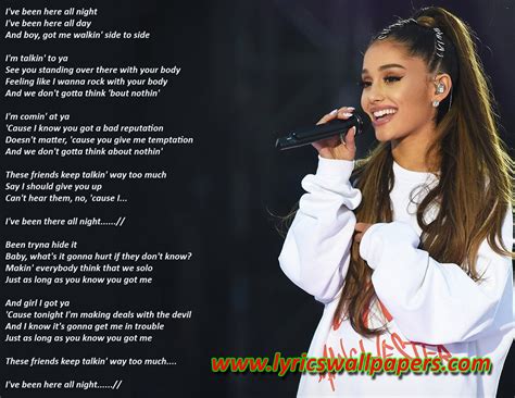 Lyrics Wallpapers: Ariana Grande - Side To Side ft. Nicki Minaj