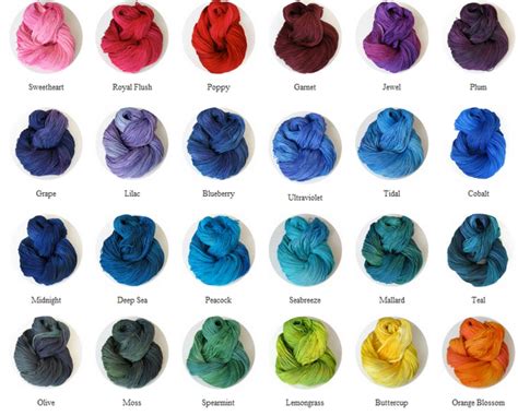 yarn color chart | Tanis fiber arts, Knitting, Yarn colors