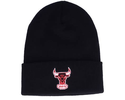 Chicago Bulls Hwc Team Logo Knit Black Cuff - Mitchell & Ness beanie ...