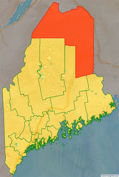 Map of Aroostook County, Maine - Thong Thai Real