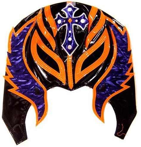 WWE Wrestling Rey Mysterio Replica Mask Youth, Purple Orange Figures ...