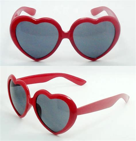 Red Heart Sunglasses With Uv400 Lens For Especially Day Such As Valentine's Day - Buy Heart ...