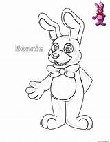 Bonnie Coloring Pages Nightmare Drawing Sketch Page sketch template