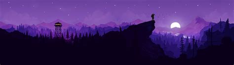 Played around with the firewatch art and made this pretty cool dual-monitor wallpaper [3840x1 ...