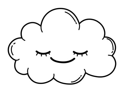 Cute Cloud Coloring Page - Free Printable Coloring Pages for Kids