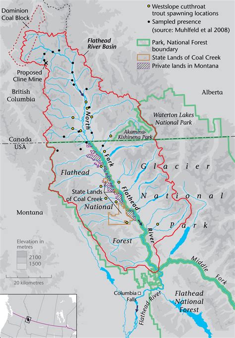 Flathead River System Map