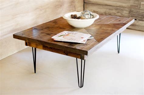 Hand Crafted Industrial, Mid Century Modern Wood Coffee Table by Southern Sunshine | CustomMade.com