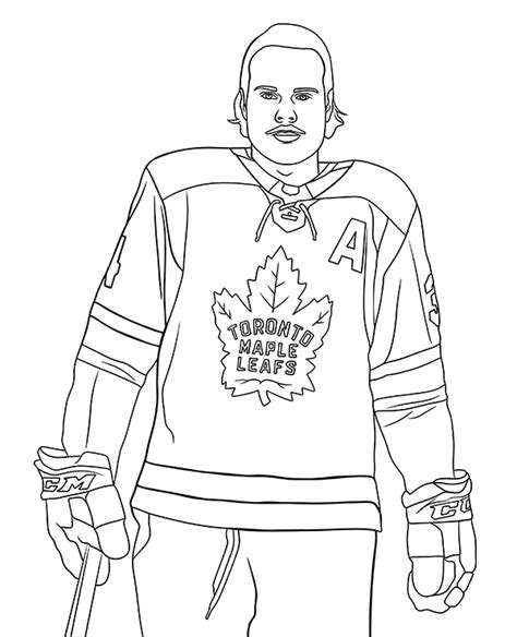 Auston Matthews coloring page hockey