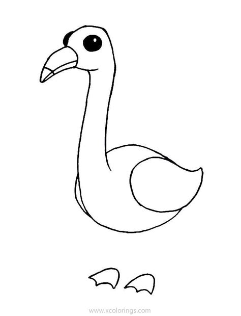 Roblox Adopt Me Coloring Pages Flamingo - XColorings.com