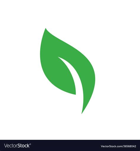 Leaf nature symbol web icon logo template design Vector Image