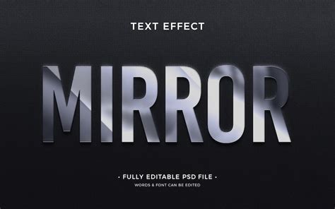 Premium PSD | Mirror text effect