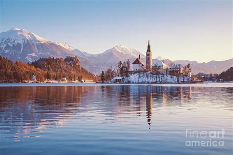 Lake Bled Winter Sunrise Photograph by JR Photography - Pixels