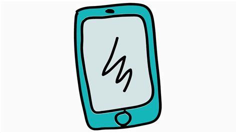 smart phone icon cartoon illustration hand drawn animation transparent Motion Background ...