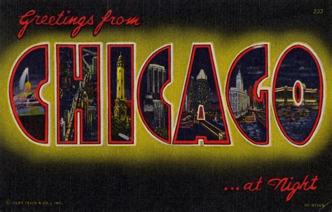 Greetings from Chicago, Illinois, at Night - Large Letter … | Flickr