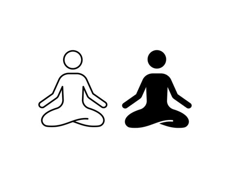 yoga meditation vector icon 7126698 Vector Art at Vecteezy