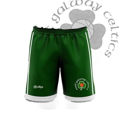 East Galway Celtics - Shorts Green/White - O'Reilly Sports