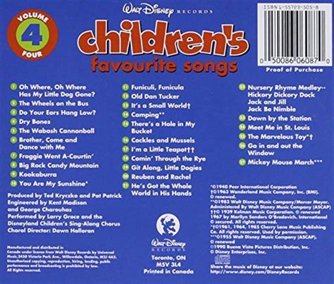 Walt Disney Records : Children’s Favorite Songs, Vol. 4 | Shop Windy ...