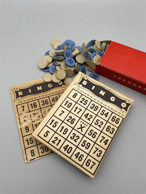 Vintage Bingo Game Vintage Bingo Cards Vintage Bingo - Etsy | Bingo cards, Game pieces, Cards