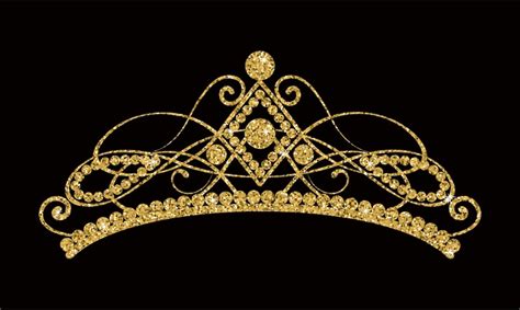 Premium Vector | Glittering golden tiara