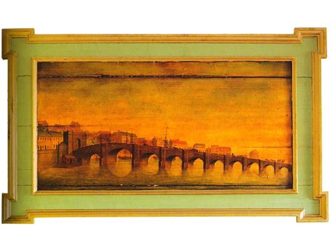 Berwick Old Bridge painted between 1816–25 showing the English Gate. It ...