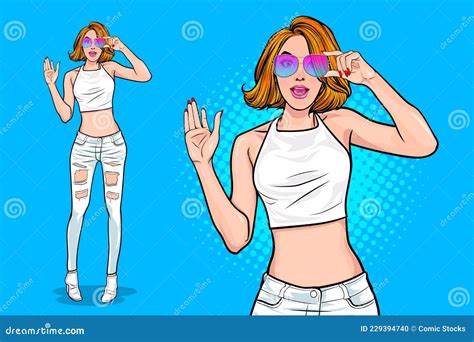 Woman Standing in Confident Stock Vector - Illustration of portrait, model: 229394740