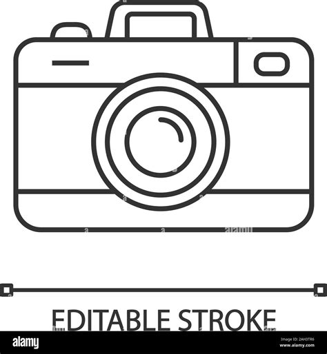 Photo camera linear icon. Thin line illustration. Photography. Taking ...