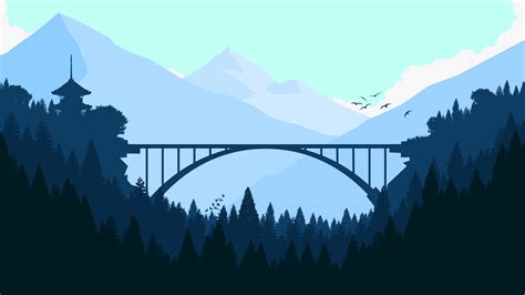 Bridge In Forest Minimalist 4k, HD Artist, 4k Wallpapers, Images, Backgrounds, Photos and Pictures