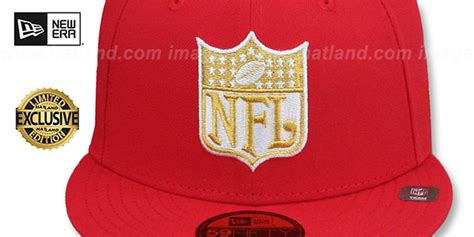 San Francisco 49ers THROWBACK NFL SHIELD-BASIC Red Fitted Hat