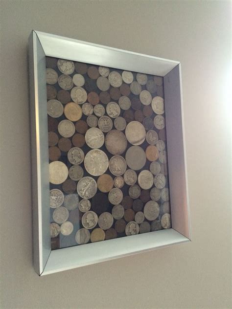 Another framed coin collection, stylized. | Old coins craft, Coin frame ...