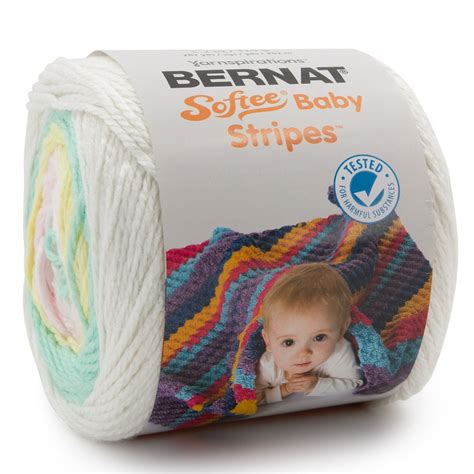 Bernat Softee Baby Stripes Soft Yarn for Knitting, Crochet, Blanket, #3 - Walmart.com - Walmart.com